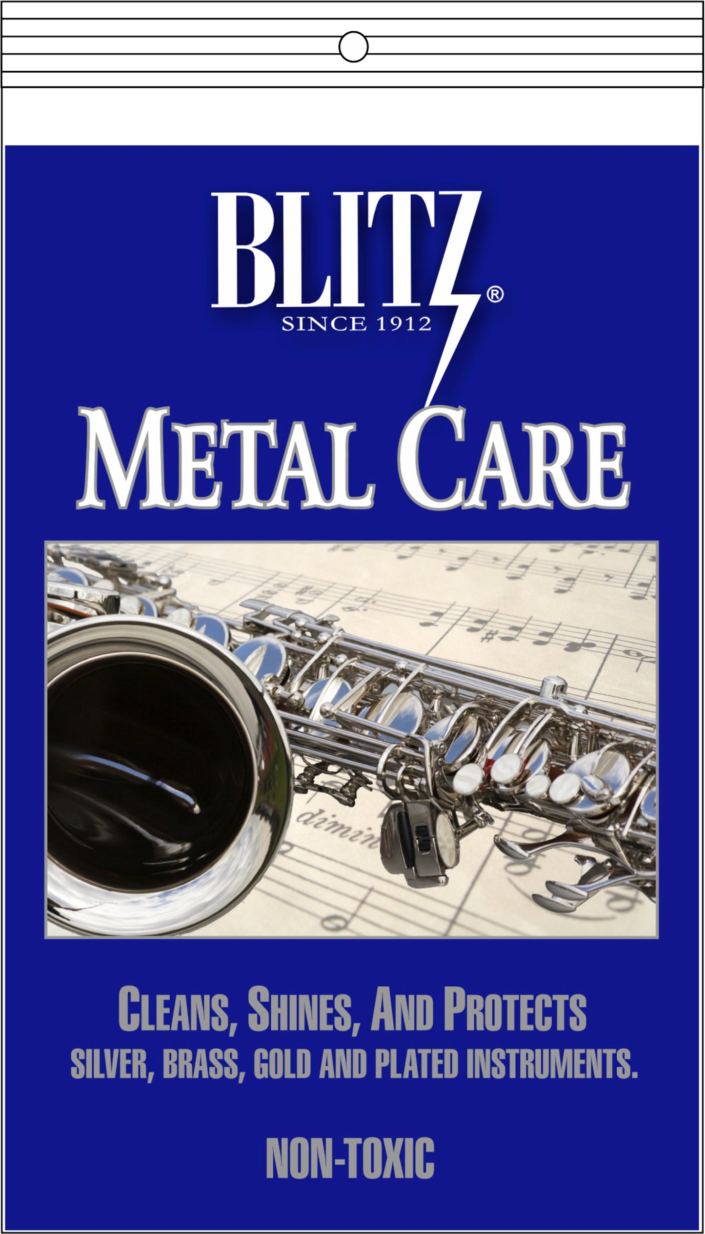 Blitz Metal Care Cloth for Musical Instruments